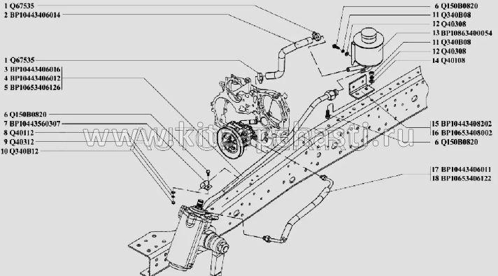 Шланг рулевого механизма отводящий BAW Fenix 1065 Евро 3 BP10653406126